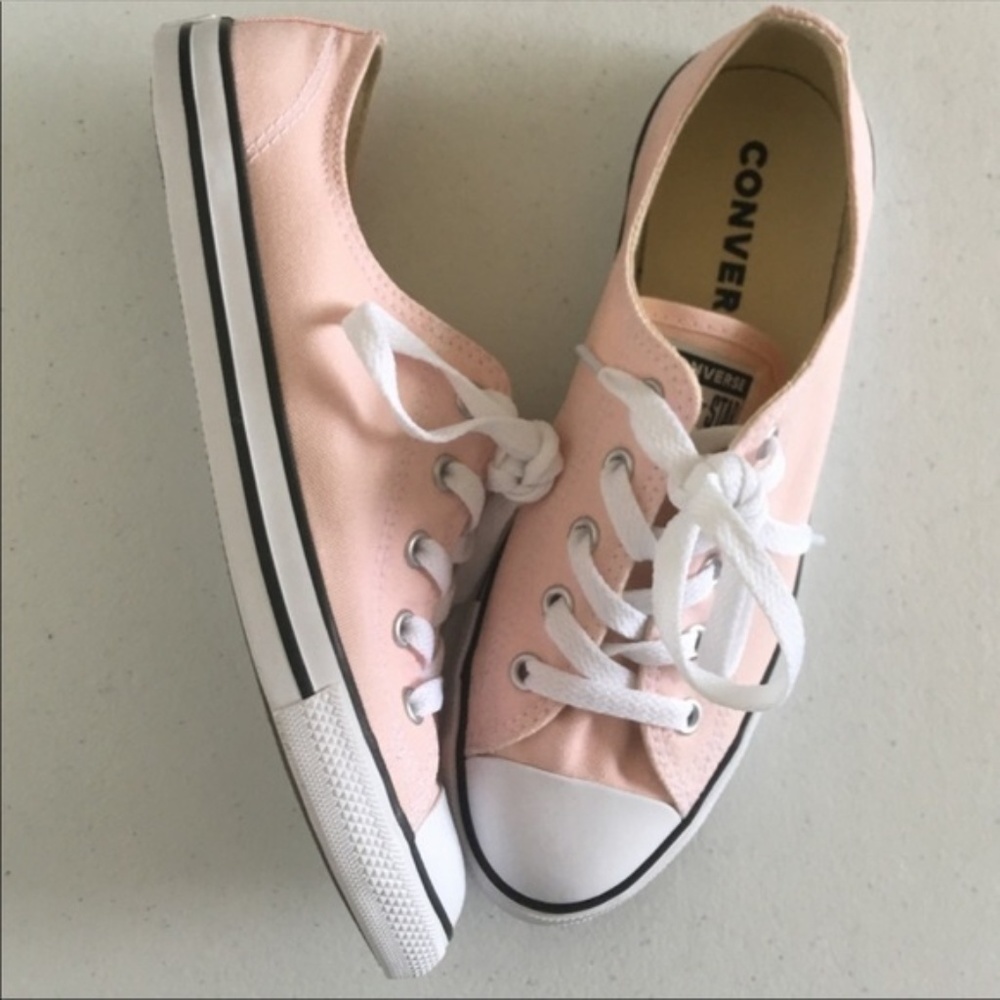 Dainty light pink converse all stars